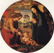 ALBERTINELLI Mariotto The Adoration of the Child with an Angel oil painting artist